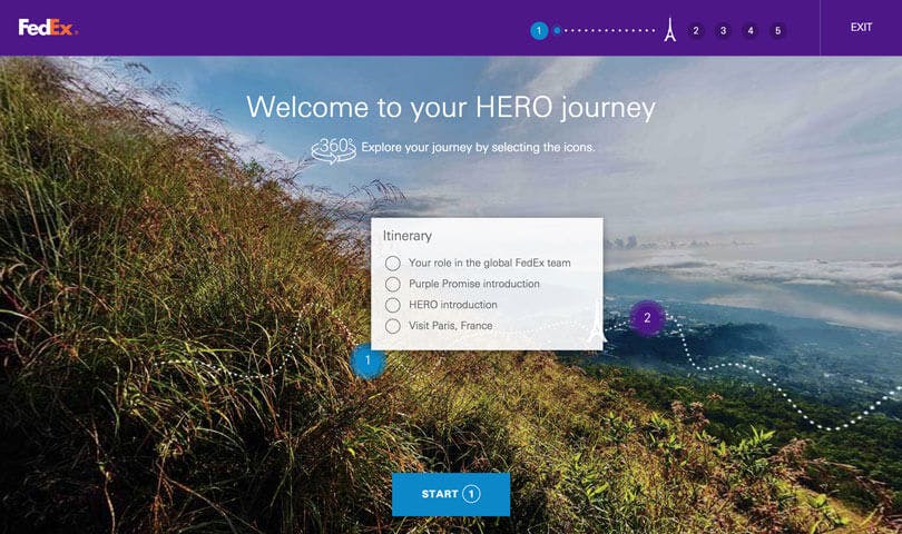 Hero Journey homepage