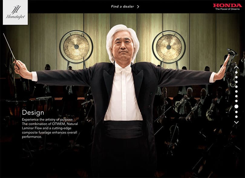 Fourth stop on HondaJet Landing Page