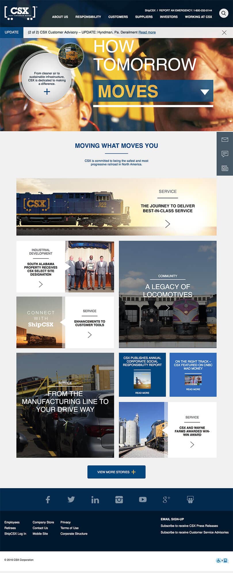 CSX.com homepage